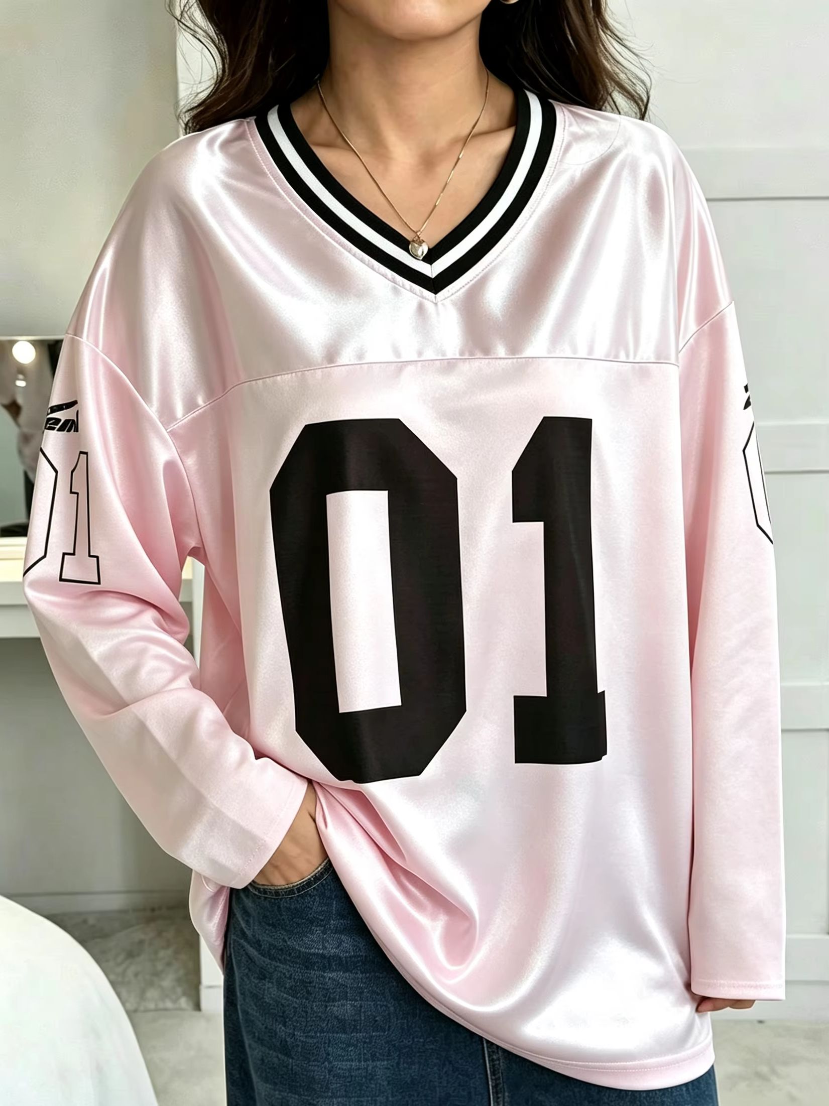 Men'S Fashion Designer - Erkek Kadın Vintage Uzun Kollu Oversize