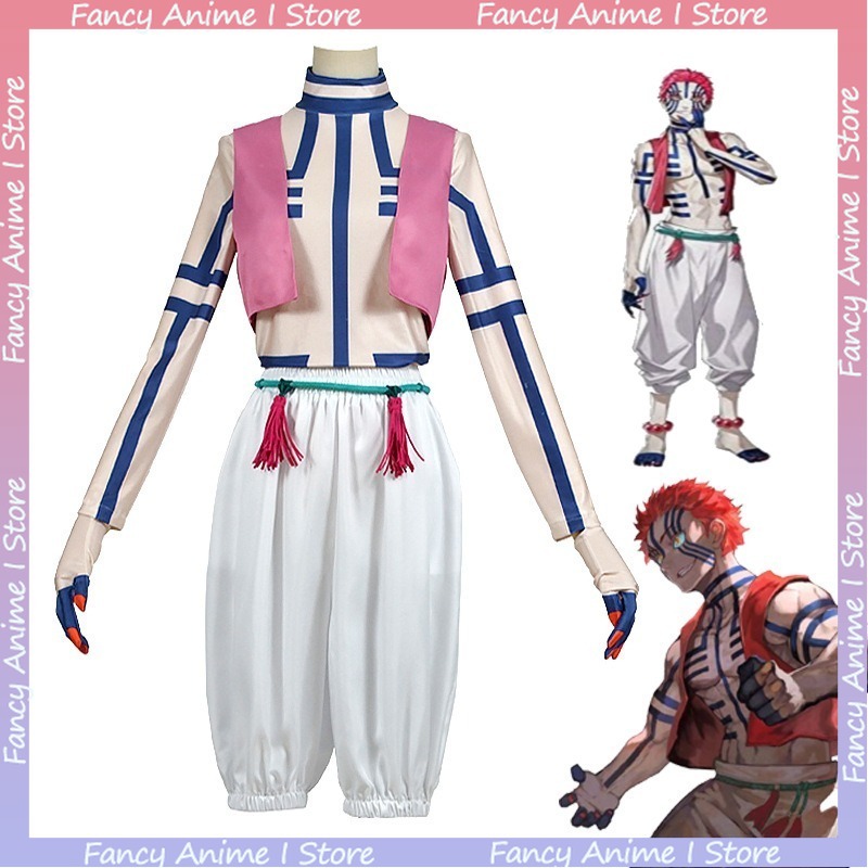 Mens Fashion Workwear - Anime Akaza Cosplay Kostüm Yakışıklı Yetişkin