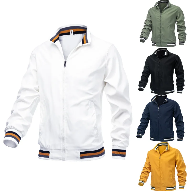 Mens Fashion Bomber Jacket - İlkbahar Sonbahar Bombacı Ceket Erkekler Siyah