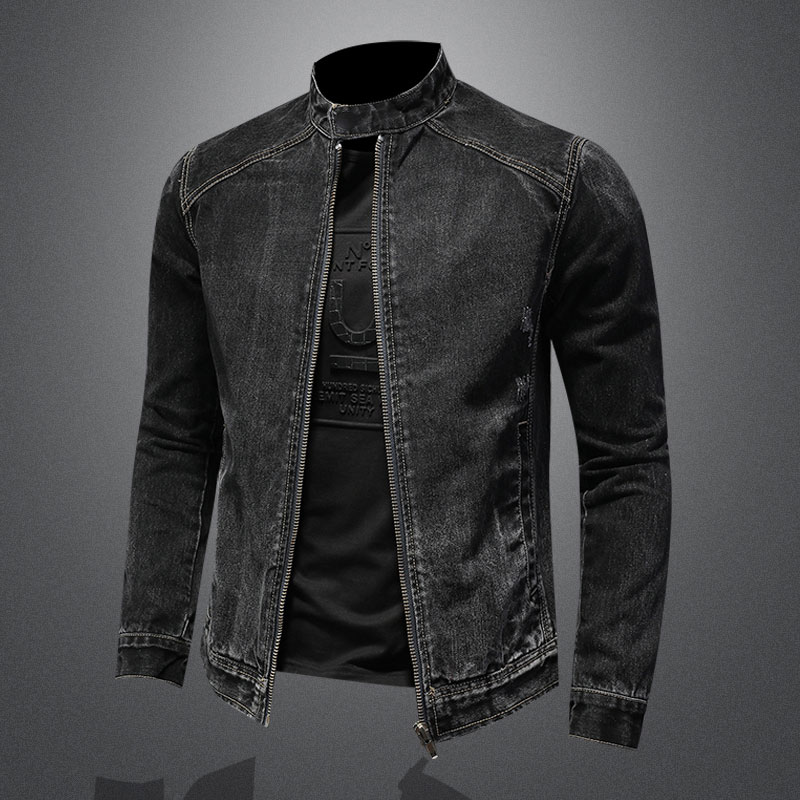 Mens Fashion Bomber Jacket - Erkekler Vintage standı yaka Pilot ceket