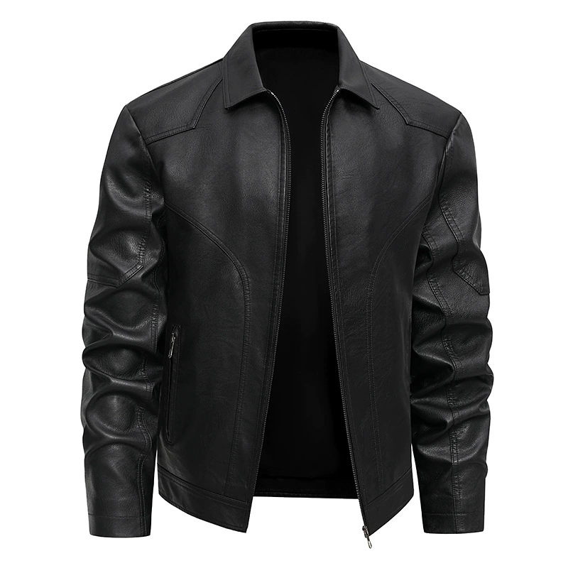 Mens Fashion Bomber Jacket - Erkek Sonbahar Kışlık Montlar PU Deri