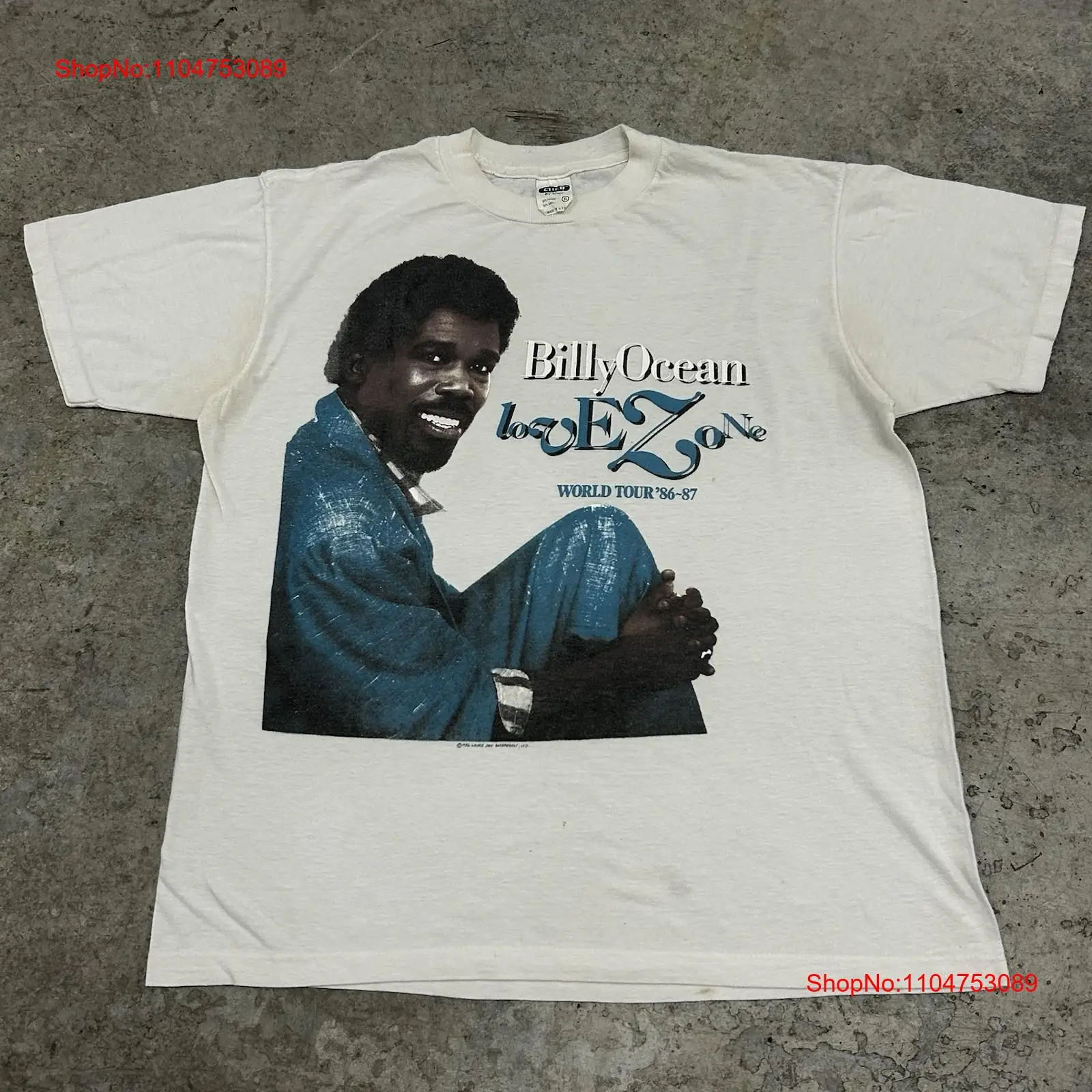 Xl Men'S Fashion - Vintage 80'ler Billy Ocean Band Tişörtlü