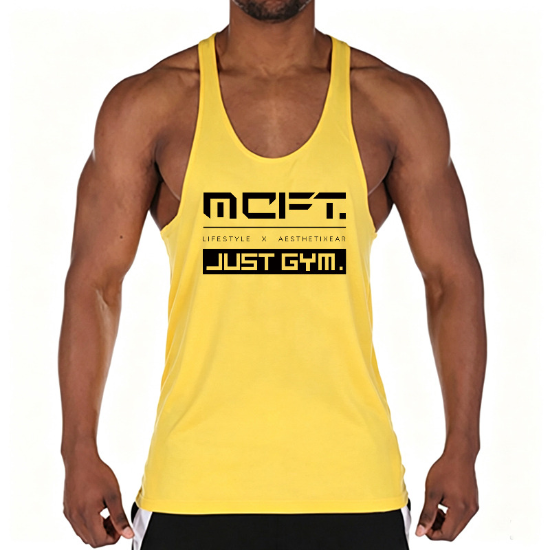 Muscle Tee Workout - Koşu Erkek Pamuklu Sporcu Atleti Kolsuz