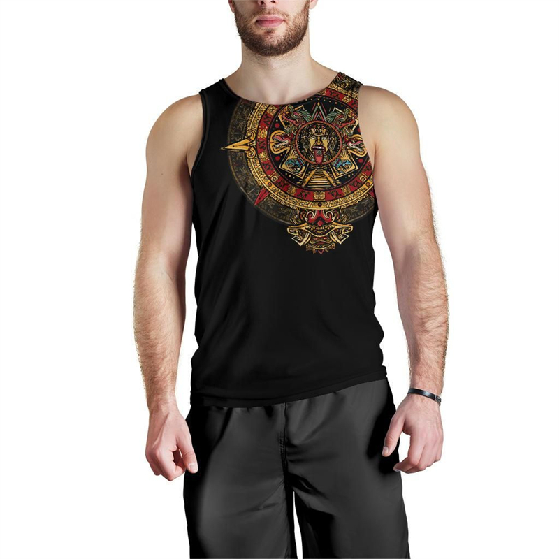 Mens Fashion Mexico - Trendy Meksika Bayrağı Grafik Tankı Üstleri