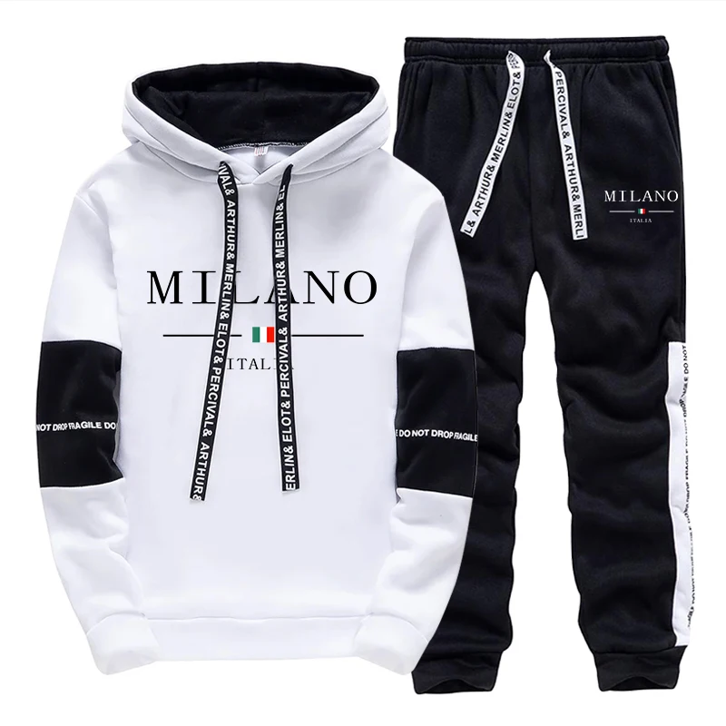 Men'S Fashion Designer - Erkek Takımı/Hoodie/Pantolon İtalya Trend Hoodie Spor
