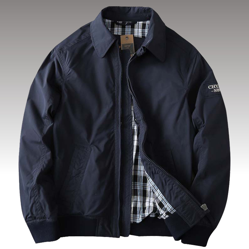 Mens Fashion Bomber Jacket - Bahar rahat katı moda ince bombacı