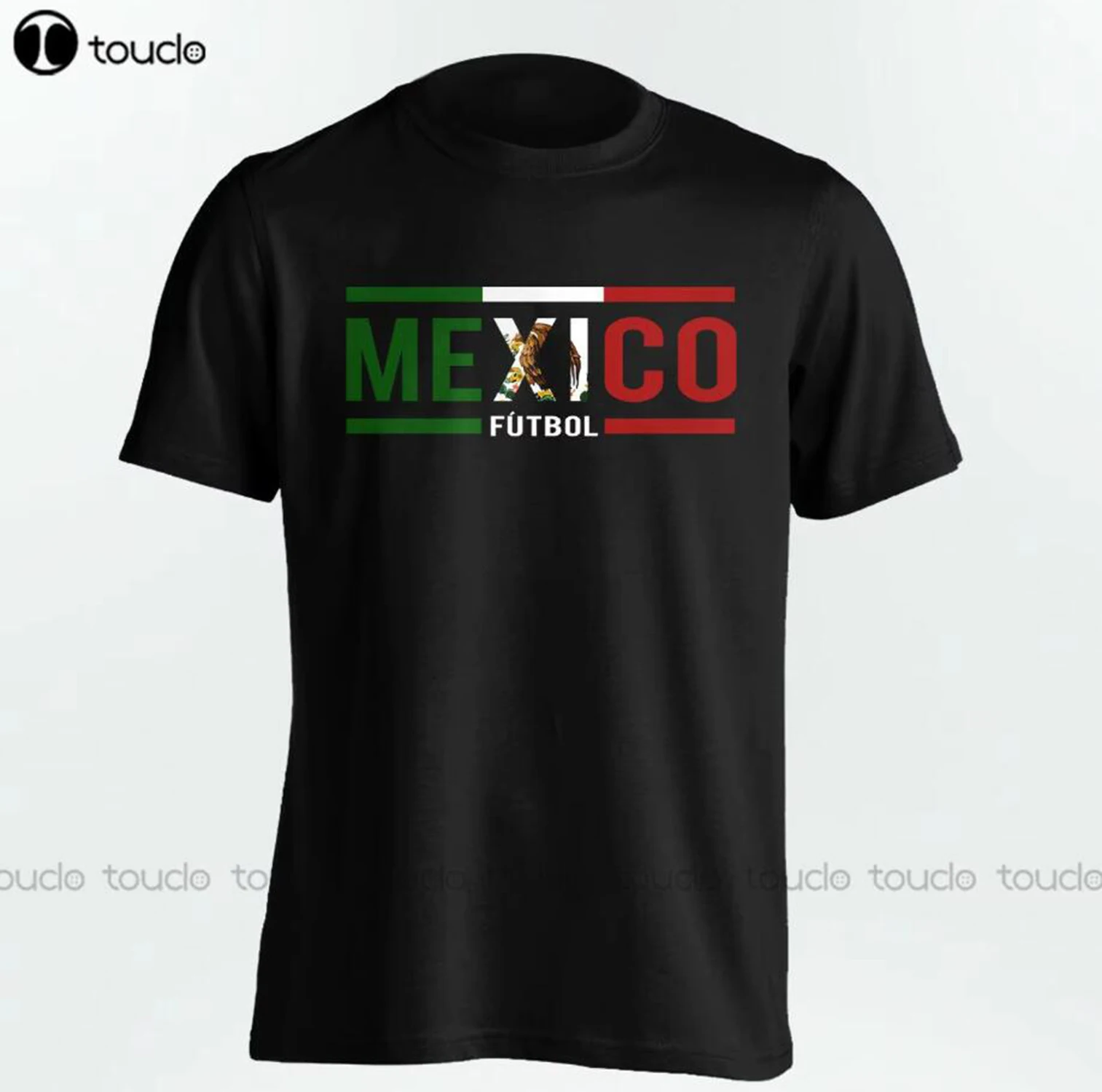 Mens Fashion Mexico - Erkek Meksika Futbol Futbolcu Siyah Tişört