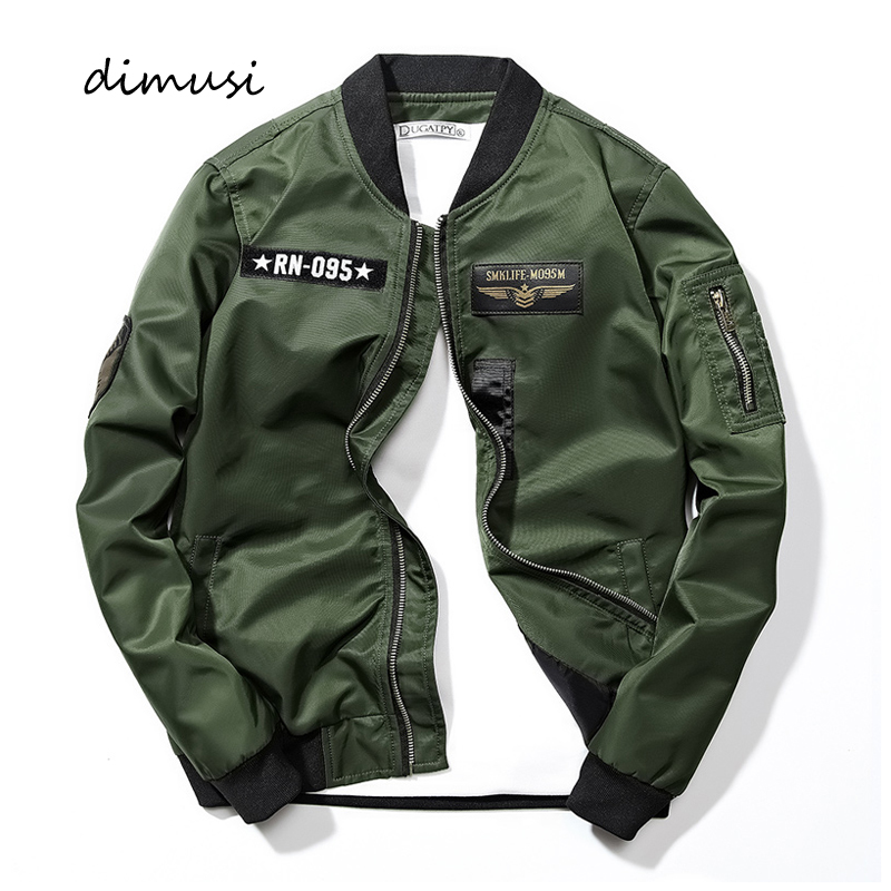 Mens Fashion Bomber Jacket - DIMUSI erkek bombacı ceketler rahat erkek