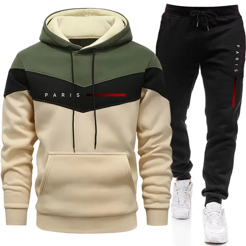 Men'S Fashion Designer - Paris Modası Erkek Kapüşonlu Takım Günlük