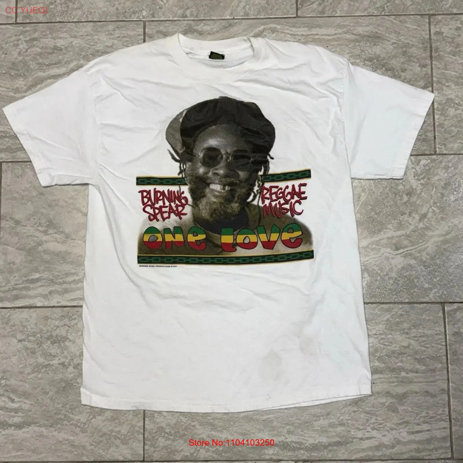 Xl Men'S Fashion - Vintage 1996 Burning Spear XL Tişört