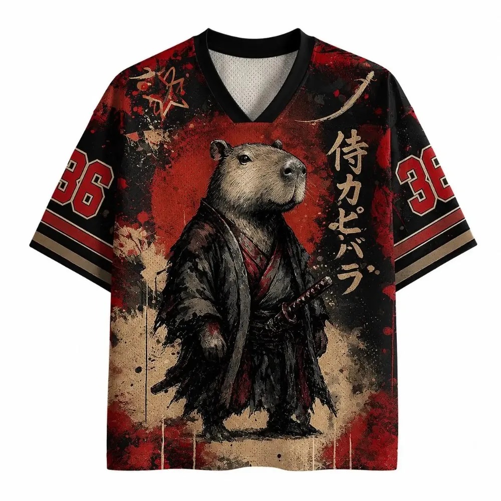 Kapibara Samuray Koyu Bushido  - Men'S Fashion V Neck T Shirts incelemesi ve fiyatı