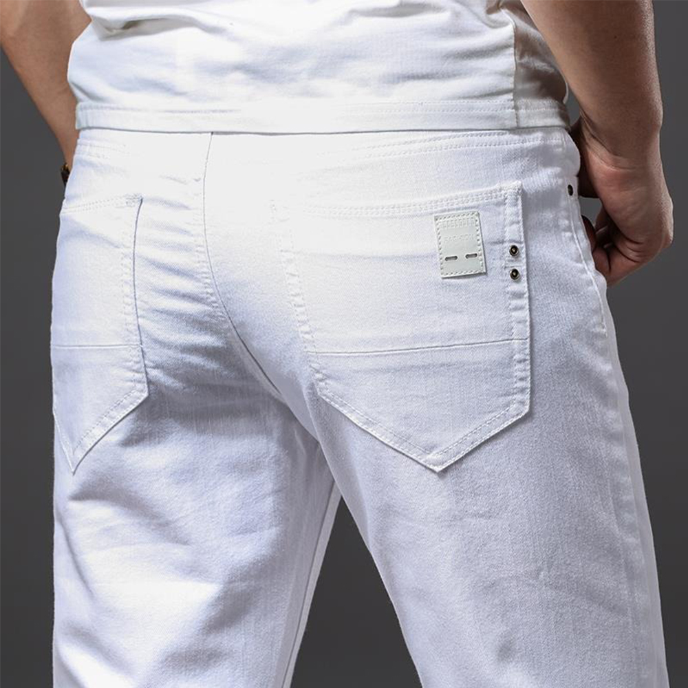 Erkekler Beyaz Kot Esneklik Dü - Men'S Fashion For 60 Year Old incelemesi ve fiyatı