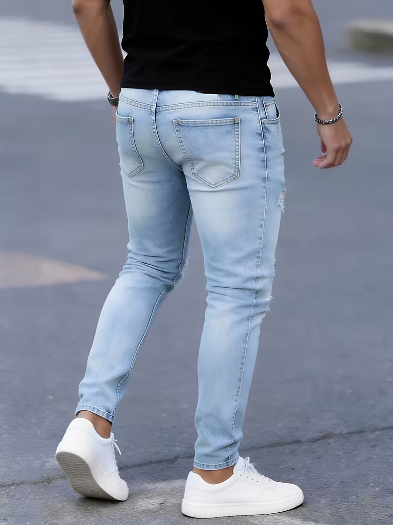 Erkek Slim Fit Esnek Yırtık Ko - Men'S Fashion Young Professional incelemesi ve fiyatı