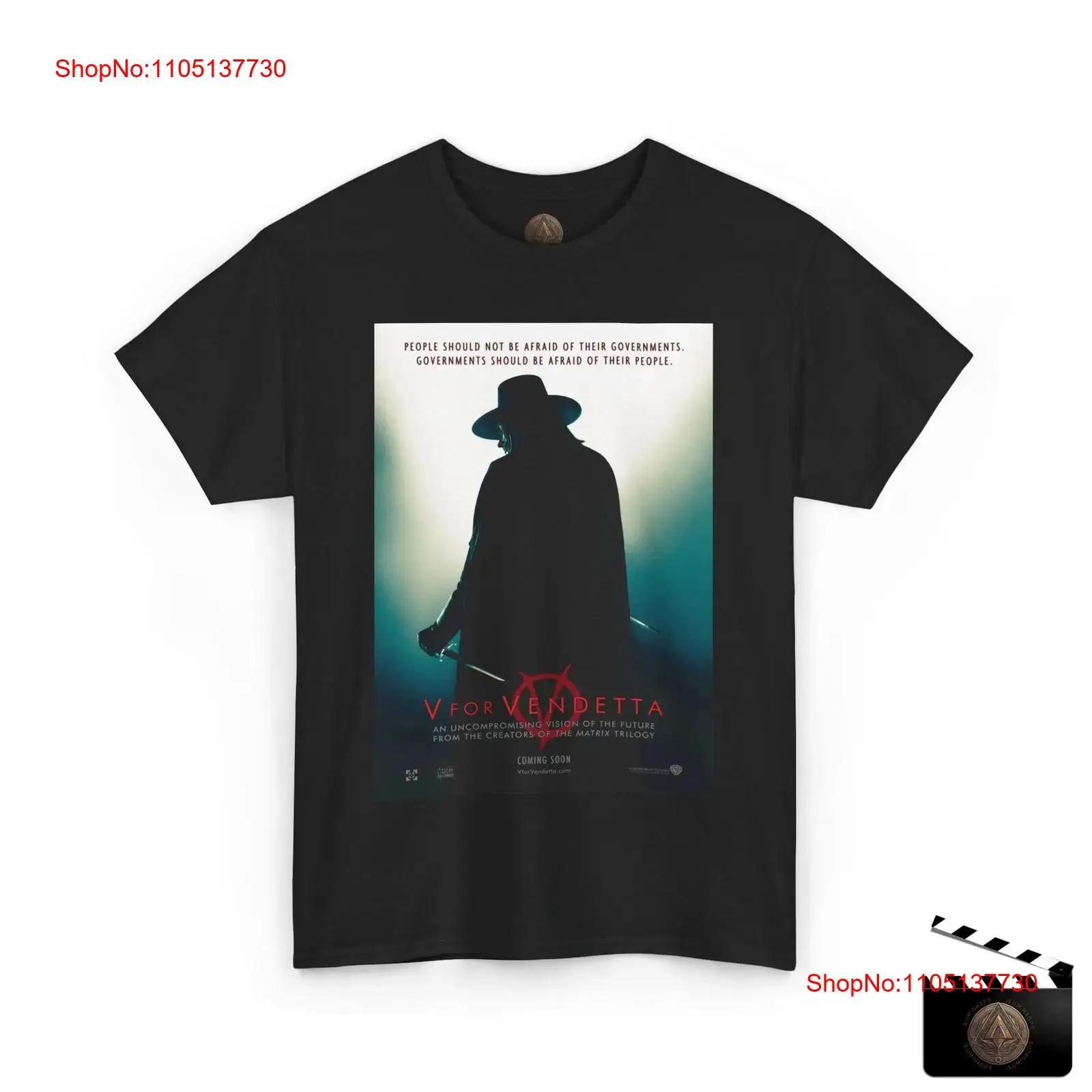 V For Vendetta Retro Film Post - Men'S Fashion V Neck T Shirts incelemesi ve fiyatı