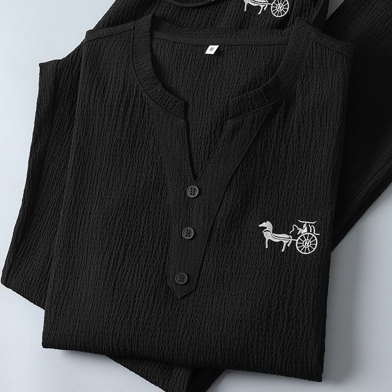 Yeni Yaz Modası Trend Keten Kı - Men'S Fashion V Neck T Shirts incelemesi ve fiyatı