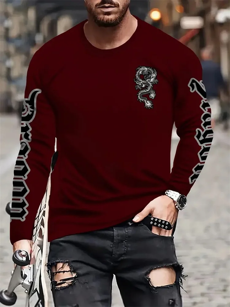 Basit Longteng Baskılı Sonbaha - Men'S Fashion Everyday incelemesi ve fiyatı
