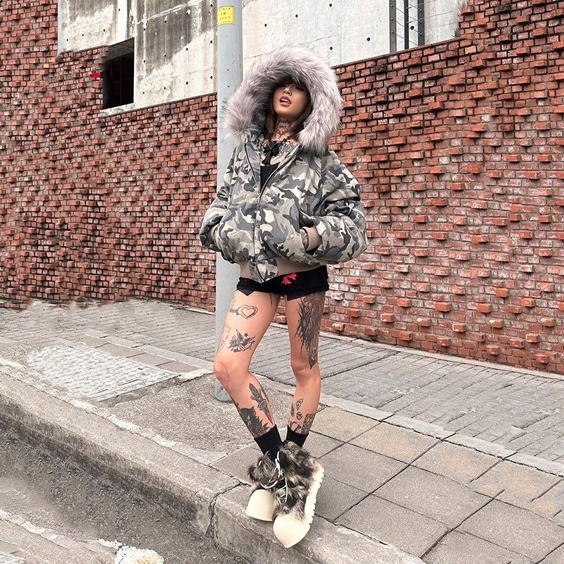 Erkek Ceket Yıkanmış Kamuflaj  - Mens Fashion Bomber Jacket incelemesi ve fiyatı