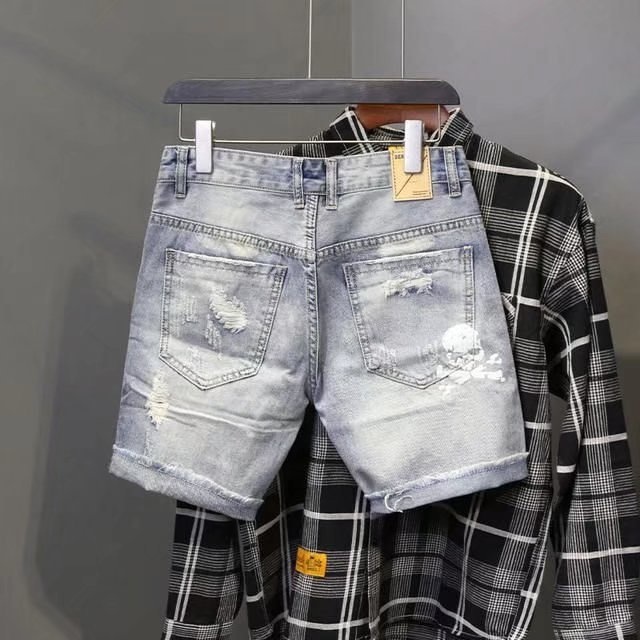 Yaz erkek yıpranmış boncuk del - Men'S Fashion Trousers incelemesi ve fiyatı